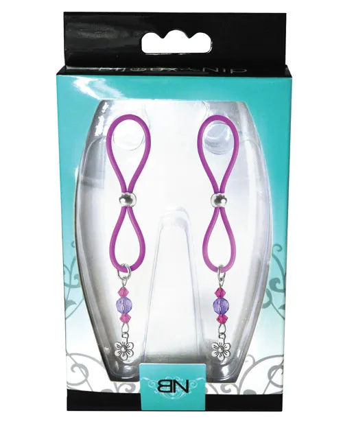 Phs International Vibrators Bijoux De Nip Nipple Halos Flower Charm Purple