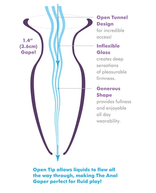 Pipedream Products Anal Anal Fantasy Elite Mega Anal Glass Gaper Clear