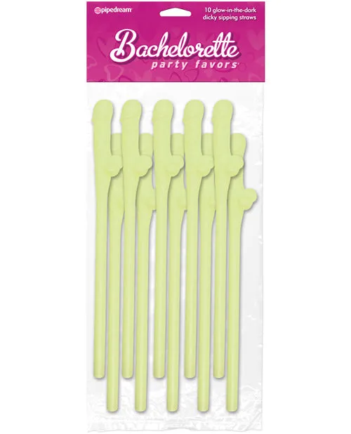 Pipedream Vibrators Bachelorette Party Favors Dicky Sipping Straws 10pk