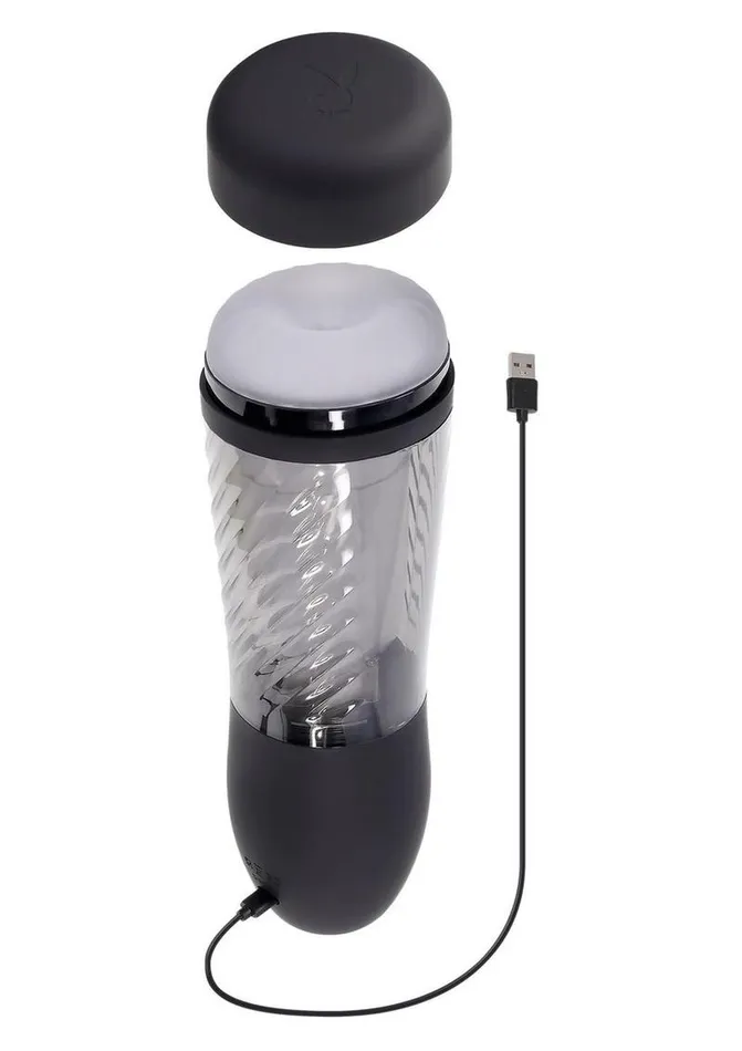 Playboy Male Sex Toys Playboy Whirlwind Rechargeable Thrusting and Spinning Stroker Playboy Male Sex Toys Playboy Whirlwind Rechargeable Thrusting and Spinning Stroker