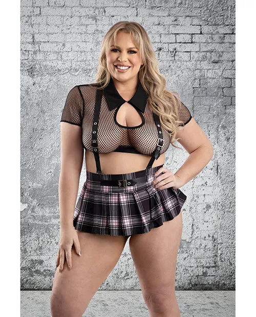 Plus Size Fantasy Lingerie Plus Size Skipping Class 4 pc School Girl Costume 3X4X Plus Size Fantasy Lingerie Plus Size Skipping Class 4 pc School Girl Costume 3X4X