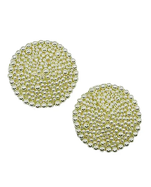 Popsi Lingerie Vibrators Pearl Reusable Pasties White OS