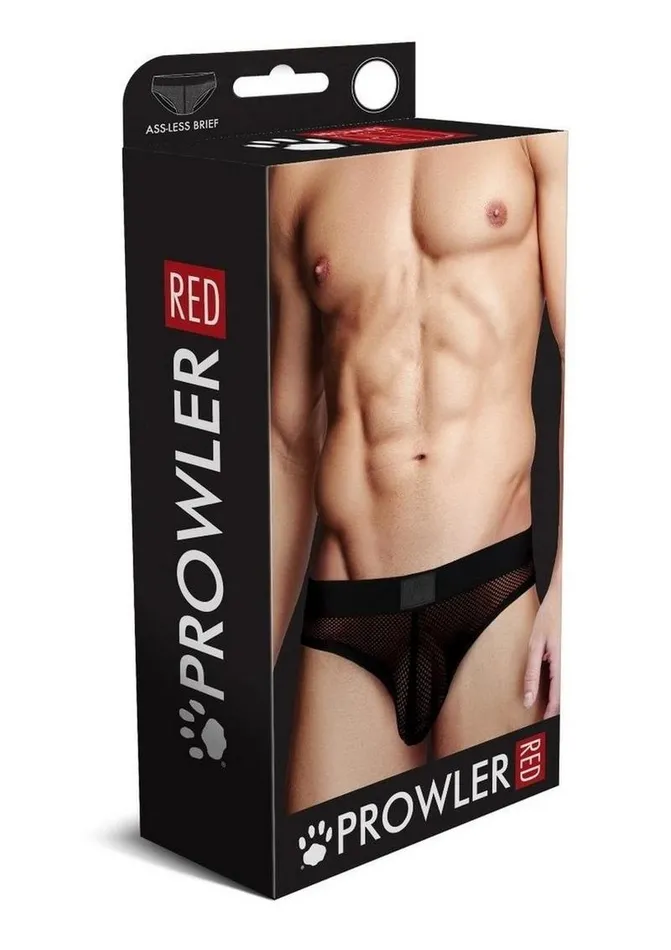 Prowler RED Anal Prowler Red Ass Less Brief Blk Lg