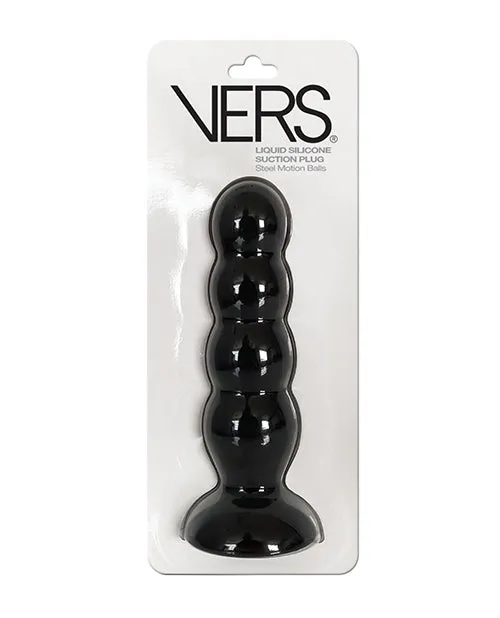 Rascal Video LLC Anal VERS Liquid Silicone Suction Anal Plug Black