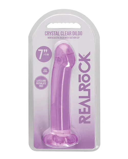 Realrock Crystal Clear 7 Dildo Purple Shots America LLC Dildos