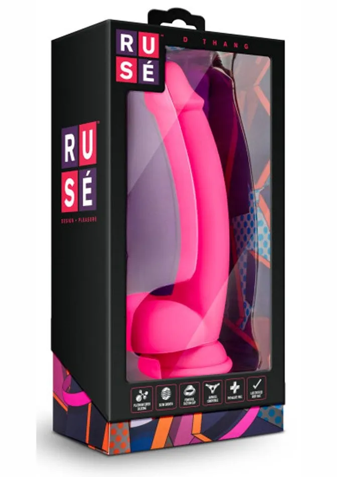 Ruse Female Sex Toys Ruse D Thang Silicone Dildo with Balls