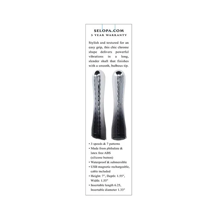 Selopa Silverado Bullet Vibrator GreyBlack Evolved Novelties INC Vibrators