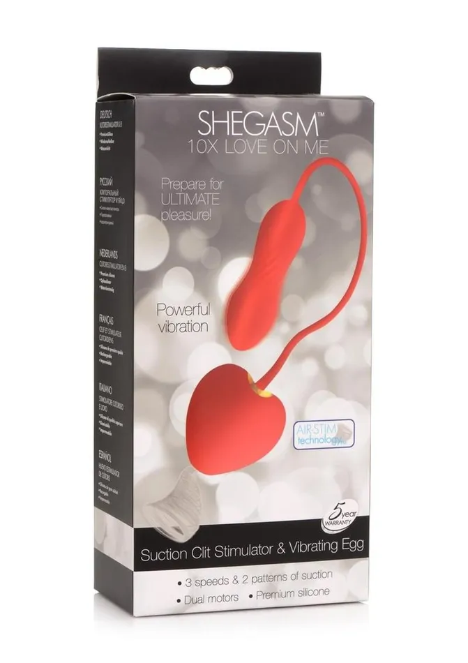 SHEGASM Female Sex Toys Shegasm Love On Me Rechargeable Silicone Suction Clit Stimulator and Vibrating Egg SHEGASM Female Sex Toys Shegasm Love On Me Rechargeable Silicone Suction Clit Stimulator and Vibrating Egg