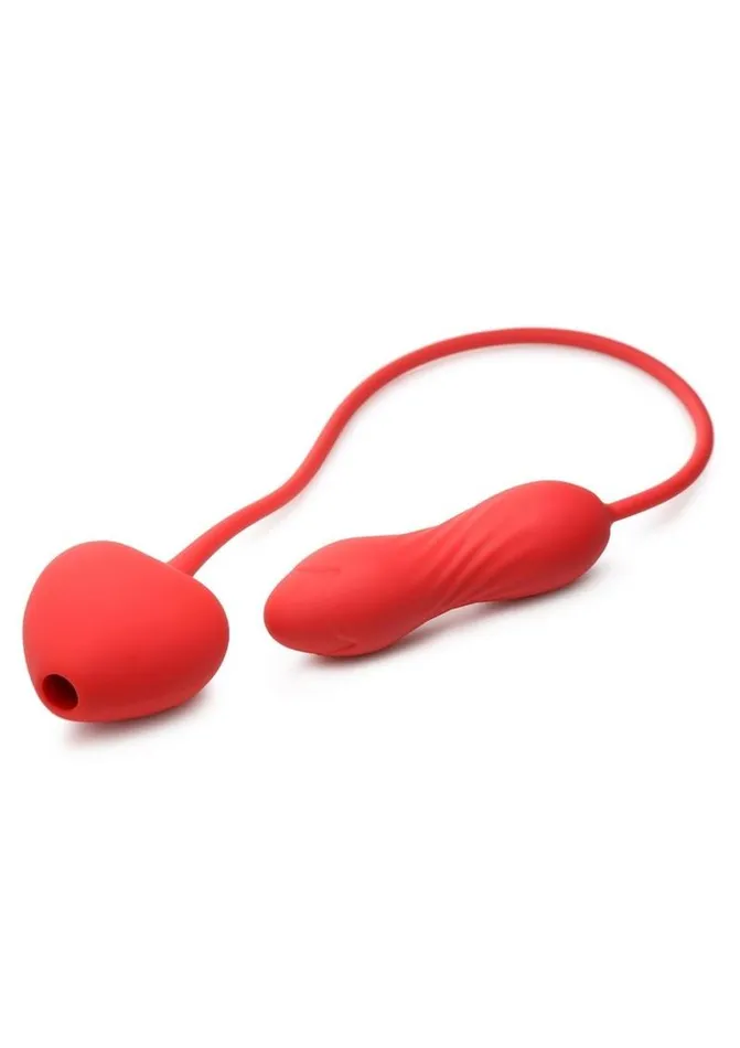 SHEGASM Female Sex Toys Shegasm Love On Me Rechargeable Silicone Suction Clit Stimulator and Vibrating Egg