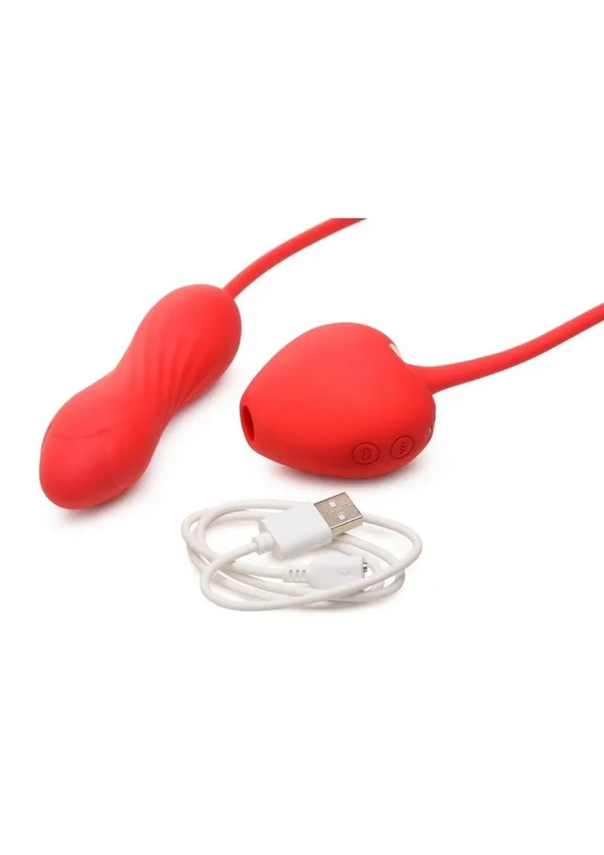 SHEGASM Female Sex Toys Shegasm Love On Me Rechargeable Silicone Suction Clit Stimulator and Vibrating Egg