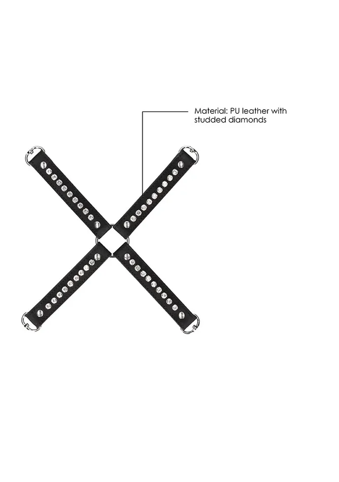 Shots America Diamond Studded Hogtie Black Anal