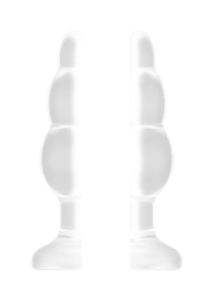 Shots America No49 Small Hollow Tunnel Butt Plug 3 Inch Translucent Anal