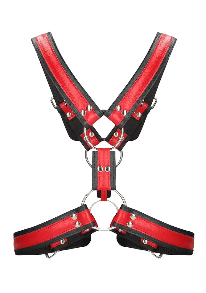Shots America Vibrators Scottish Harness Sm Red