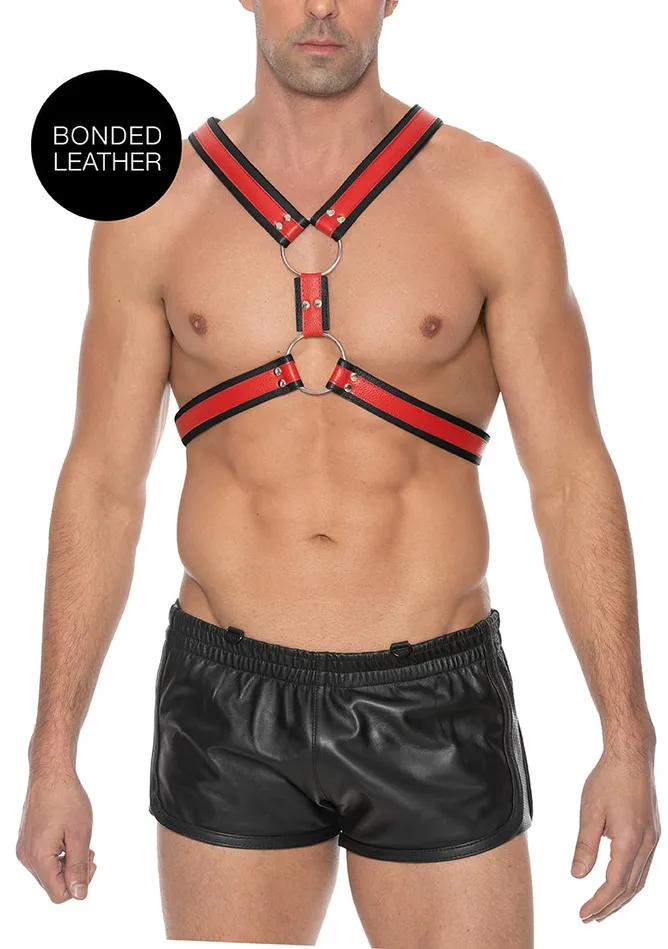 Shots America Vibrators Scottish Harness Sm Red