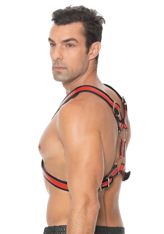 Shots America Vibrators Scottish Harness Sm Red