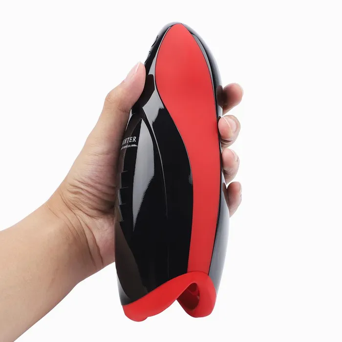 SIMU HAPPPY Male Sex Toys AILIGHTER Blazing Red Lip Vibrating Sucking Heating Voice Blowjob Masturbator