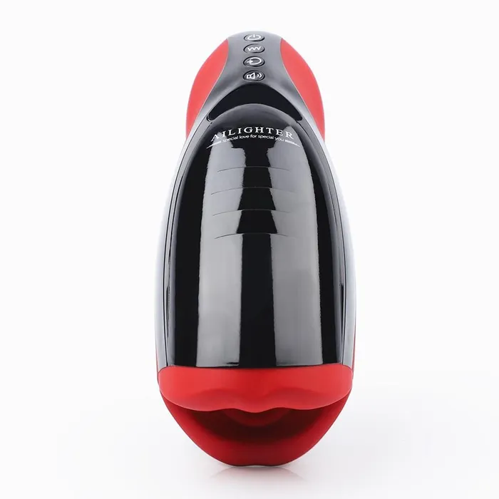 SIMU HAPPPY Male Sex Toys AILIGHTER Blazing Red Lip Vibrating Sucking Heating Voice Blowjob Masturbator