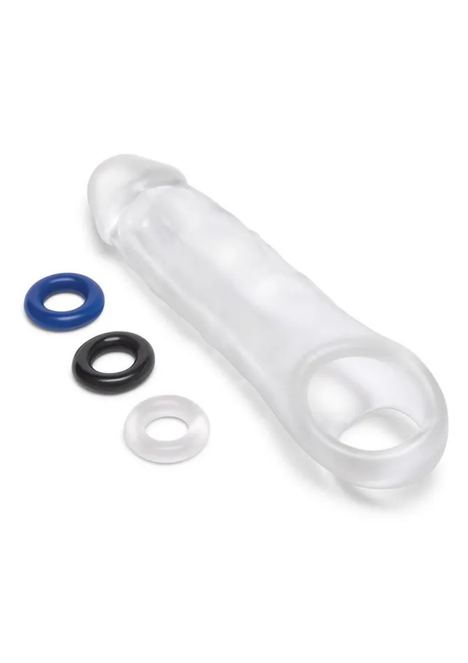 Size Up Male Sex Toys Size Up Girthy Clear View Penis Extender with Ball Loop