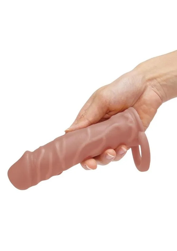 Size Up Size Up Silicone Realistic Penis Extender with Ball Loop Male Sex Toys