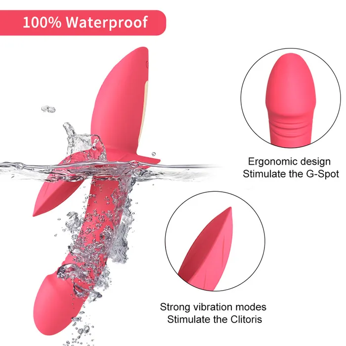 Sorlove Female Sex Toys 16 Powerful Patterns Soft GSpot Dildo Vibrator with Clit Stimulation