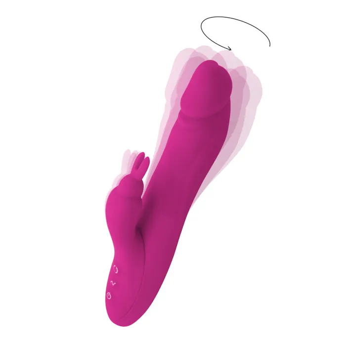 Sorlove Female Sex Toys 3 Rotating 7 Patterns Soft Silicone Realistic Dildo Rabbit Vibrator