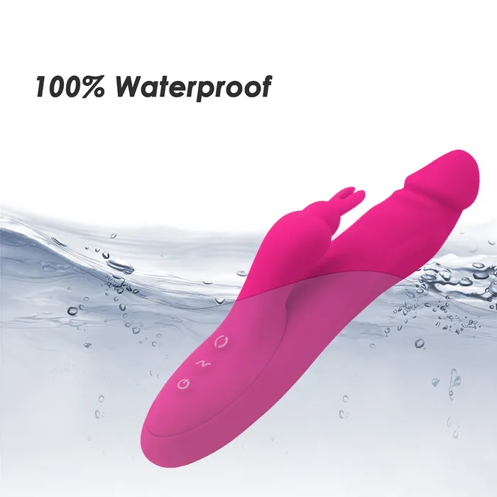 Sorlove Female Sex Toys 3 Rotating 7 Patterns Soft Silicone Realistic Dildo Rabbit Vibrator