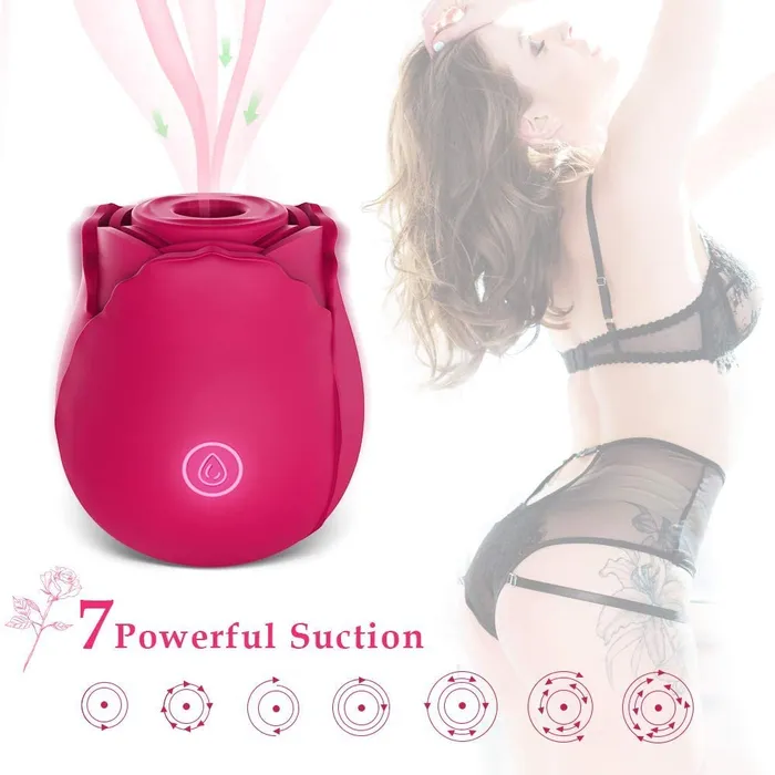 Sorlove Female Sex Toys Rose Clitoral Sucking Vibrator for Women with 7 Intense Suction