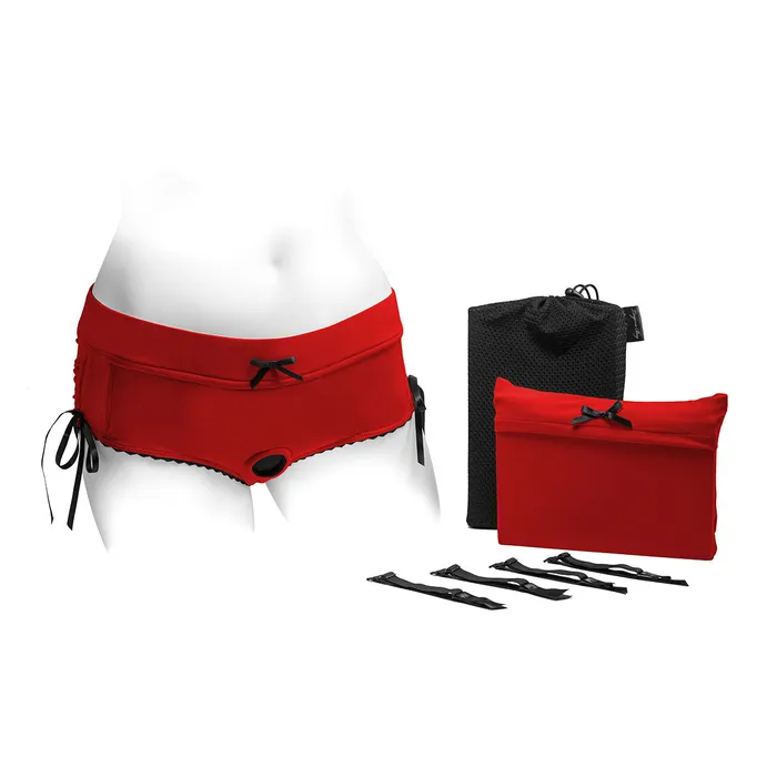 SpareParts HardWear Anal SpareParts Sasha Harness RedBlack Nylon Medium