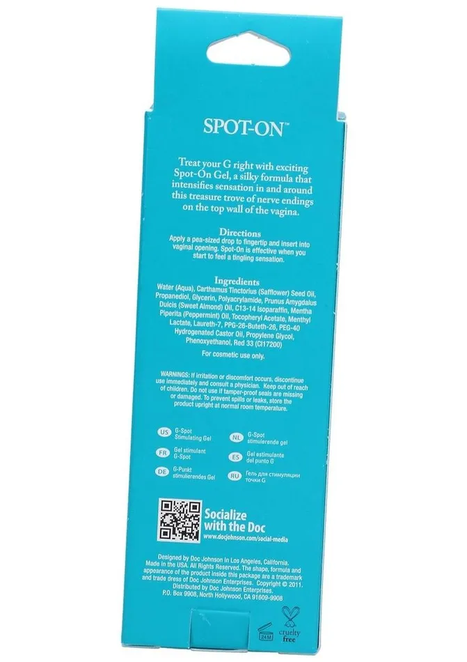 Spot On GSpot Stimulating Gel For Women Intimate Enhancements Female Sex Toys