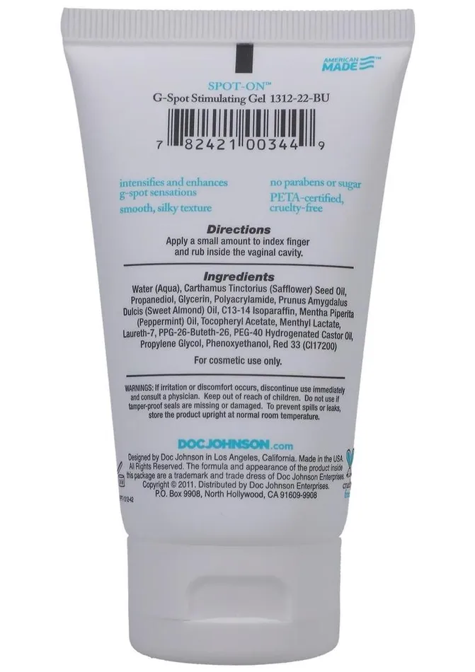 Spot On GSpot Stimulating Gel For Women Intimate Enhancements Female Sex Toys