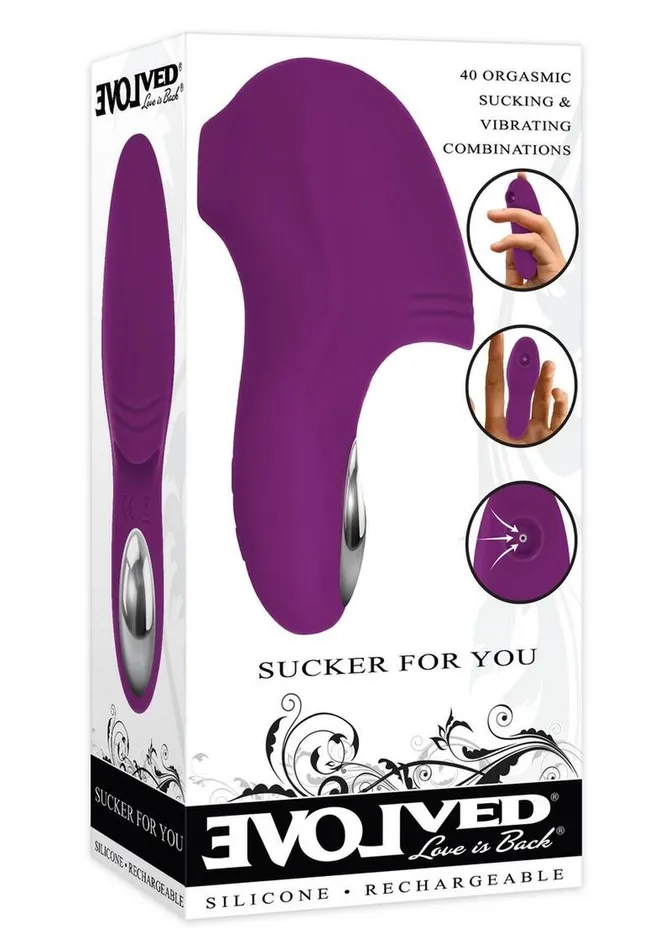 Sucker For You Silicone Rechargeable Clitoral Stimulator Evolved Female Sex Toys