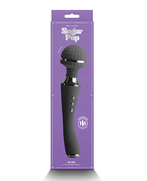 Sugar Pop Bliss Vibrating Wand Black Ns Novelties INC Vibrators