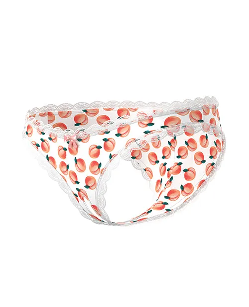 Sweet Treats Crotchless Boyshort Lube White LXL Magic Moments Intl Male Sex Toys