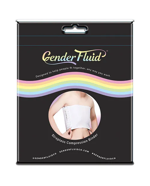 Thank Me Now INC Anal Gender Fluid Strapless Chest Compression Binder XXXL White