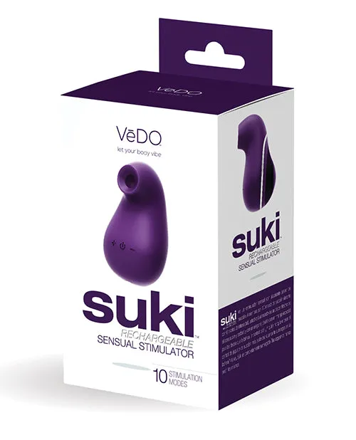 VeDO Suki Rechargeable Vibrating Sucker Deep Purple Savvy Co Vibrators