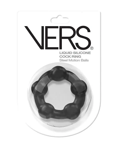 VERS Mobon Ball Cock Ring Black Rascal Video LLC Male Sex Toys