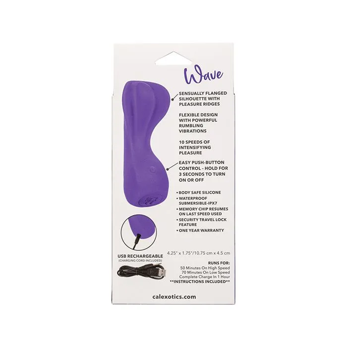 Vibrators Cascade Wave Rechargeable Vibrator Purple California Exotic Novelties
