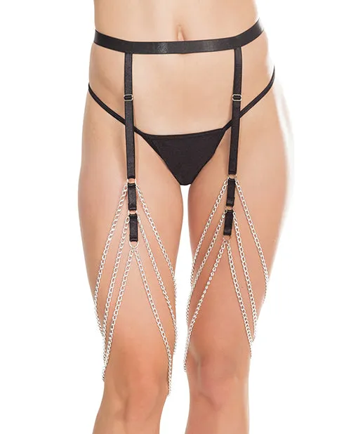 Vibrators Coquette Coquette Darque Elastic Chain Garterbelt