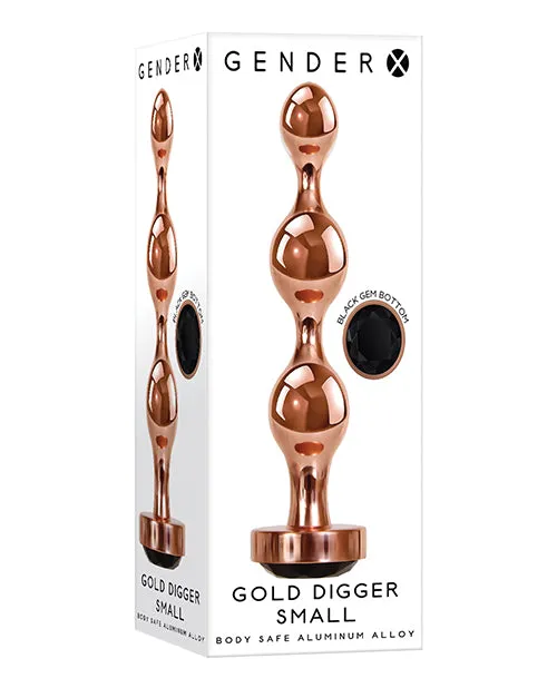 Vibrators Evolved Novelties INC Gender X Gold Digger Small Rose Gold