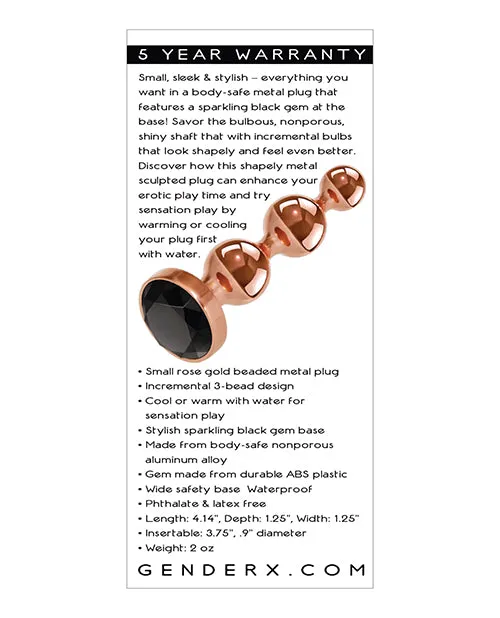 Vibrators Evolved Novelties INC Gender X Gold Digger Small Rose Gold