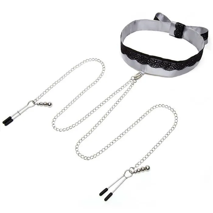 Vibrators Fifty Shades of Grey Fifty Shades Play Nice Satin Collar Nip Clamps