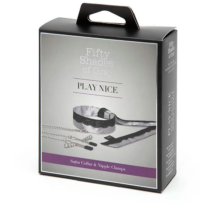 Vibrators Fifty Shades of Grey Fifty Shades Play Nice Satin Collar Nip Clamps