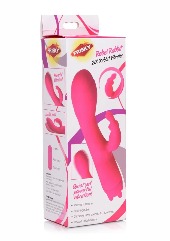 Vibrators Frisky Frisky Rebel Rabbit 21x Rabbit Vibrator