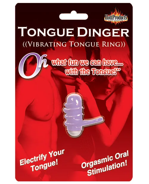 Vibrators Hott Products Tongue Dinger Purple