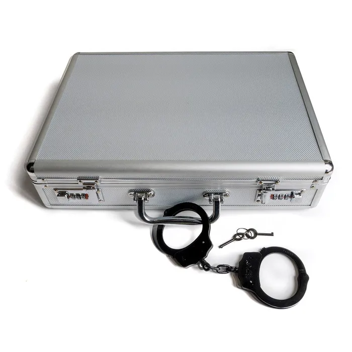 Vibrators KinkLab KinkLab Agent Noir Neon Wand Massager Briefcase Kit