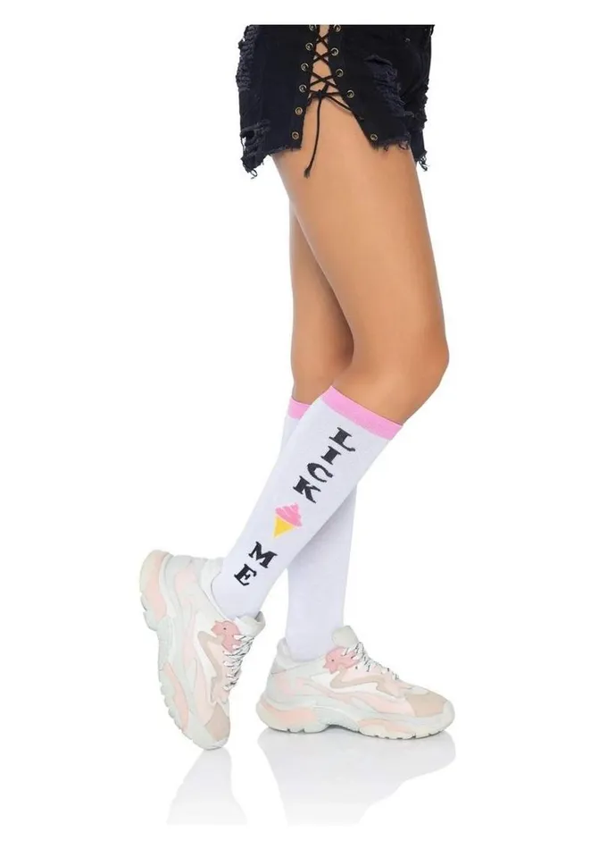 Vibrators Leg Avenue Leg Avenue Lick Me Knee Socks