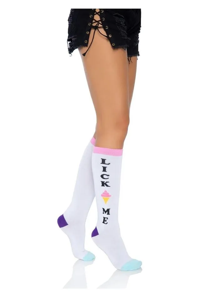 Vibrators Leg Avenue Leg Avenue Lick Me Knee Socks