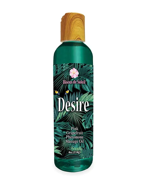 Vibrators Little Genie Productions LLC Desire Pheromone Massage Oil 4 oz Pink Grapefruit
