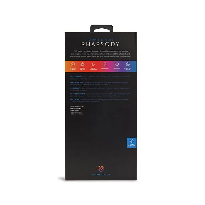 Vibrators Nu Sensuelle Rhapsody Tapping Vibe Deep Purple Novel Creations Usa INC