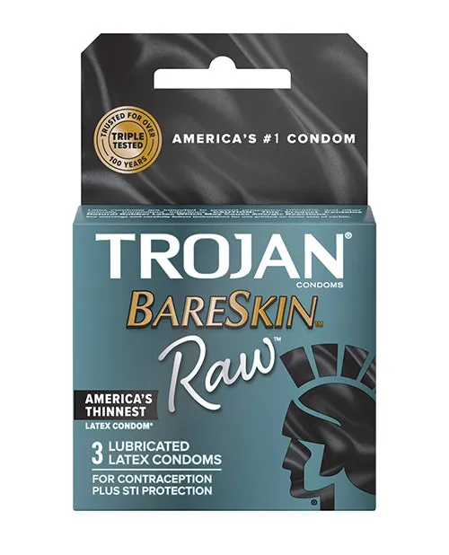 Vibrators Paradise Marketing Trojan Bareskin Raw Condoms 3pk